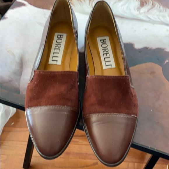 Borelli leather slip on flat shoes - Picture 1 of 6